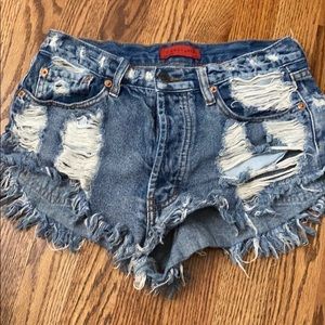 Denim shorts